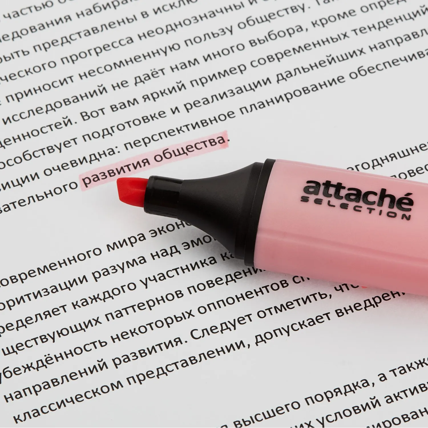 Текстовыделитель Attache Selection Pastel розовая пастель, экономичный расход чернил - Image 5