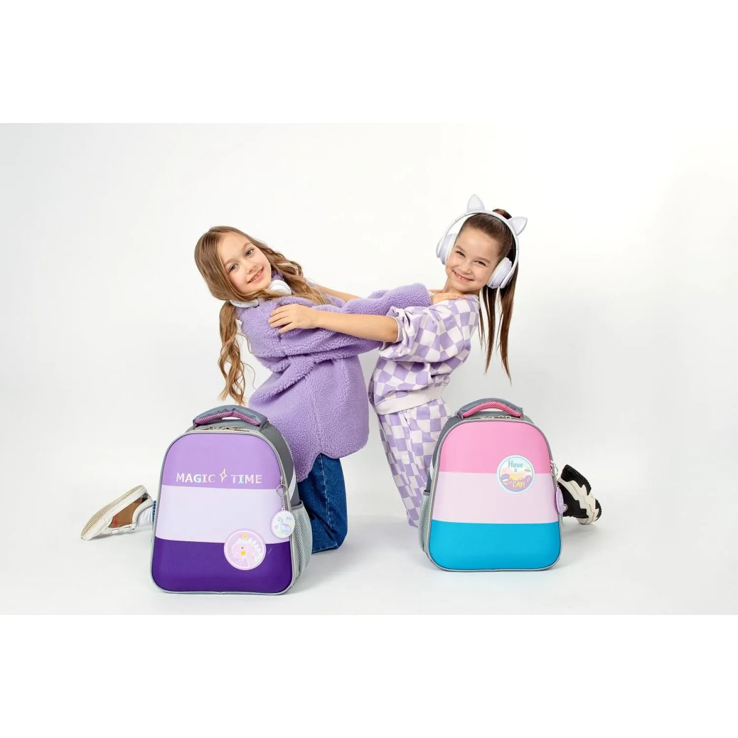 Ранец Casual анатомический серый с двумя отделениями - Image 13