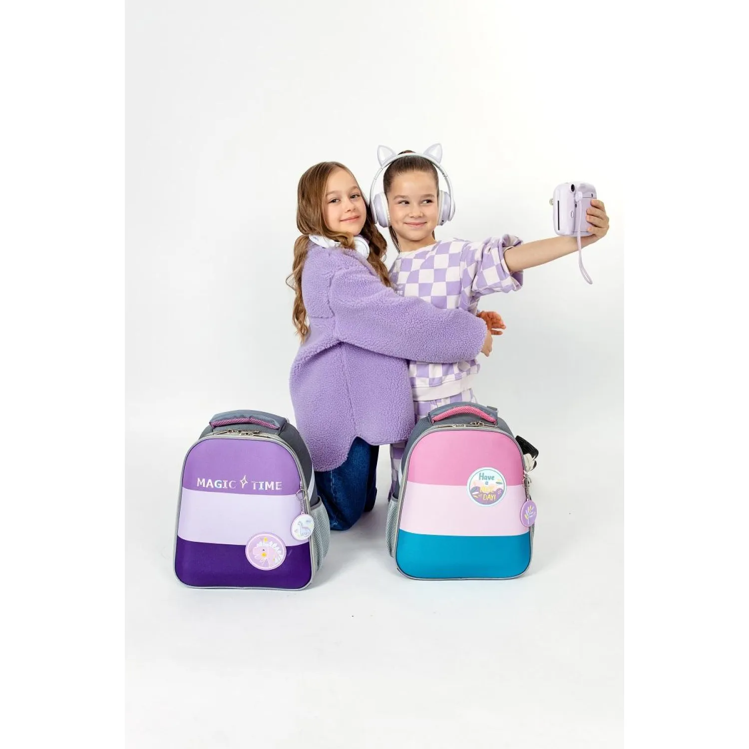 Ранец Casual анатомический серый с двумя отделениями - Image 14