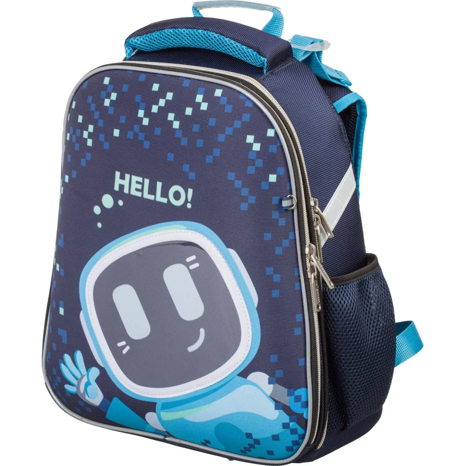 Ранец Robot Hello анатомический синий с двумя отделениями - Image 2