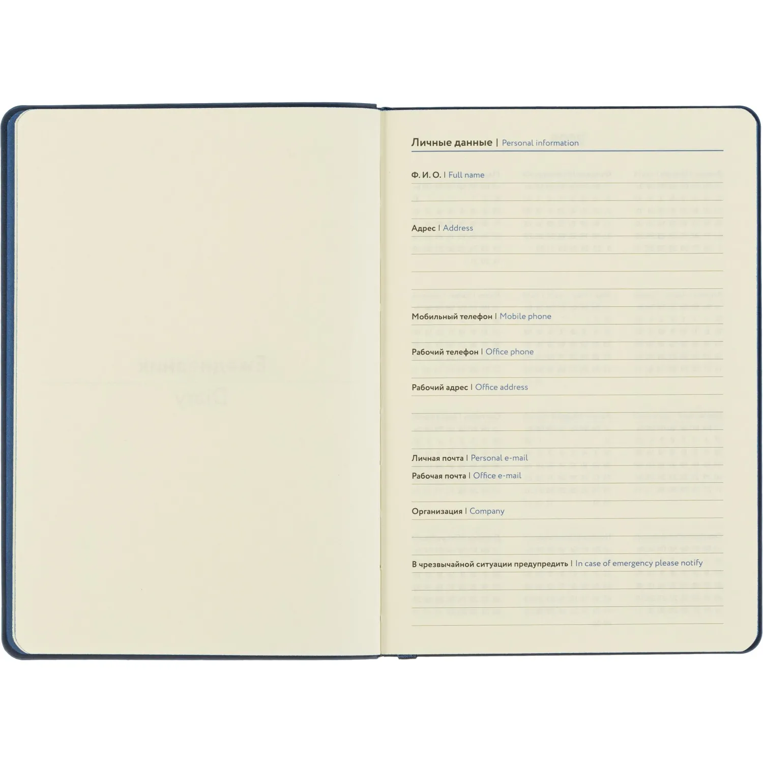 Ежедневник недатированный Attache A5 (136 л., синий Soft Touch, ляссе, 14×20 см) - Image 6