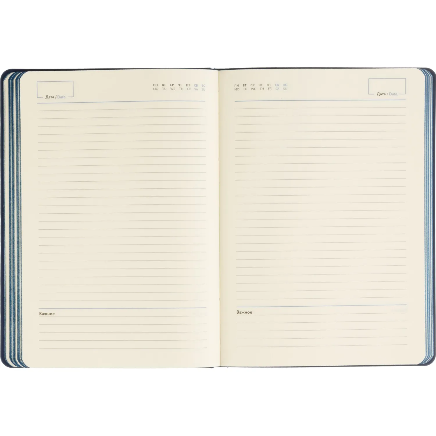 Ежедневник недатированный Attache A5 (136 л., синий Soft Touch, ляссе, 14×20 см) - Image 17