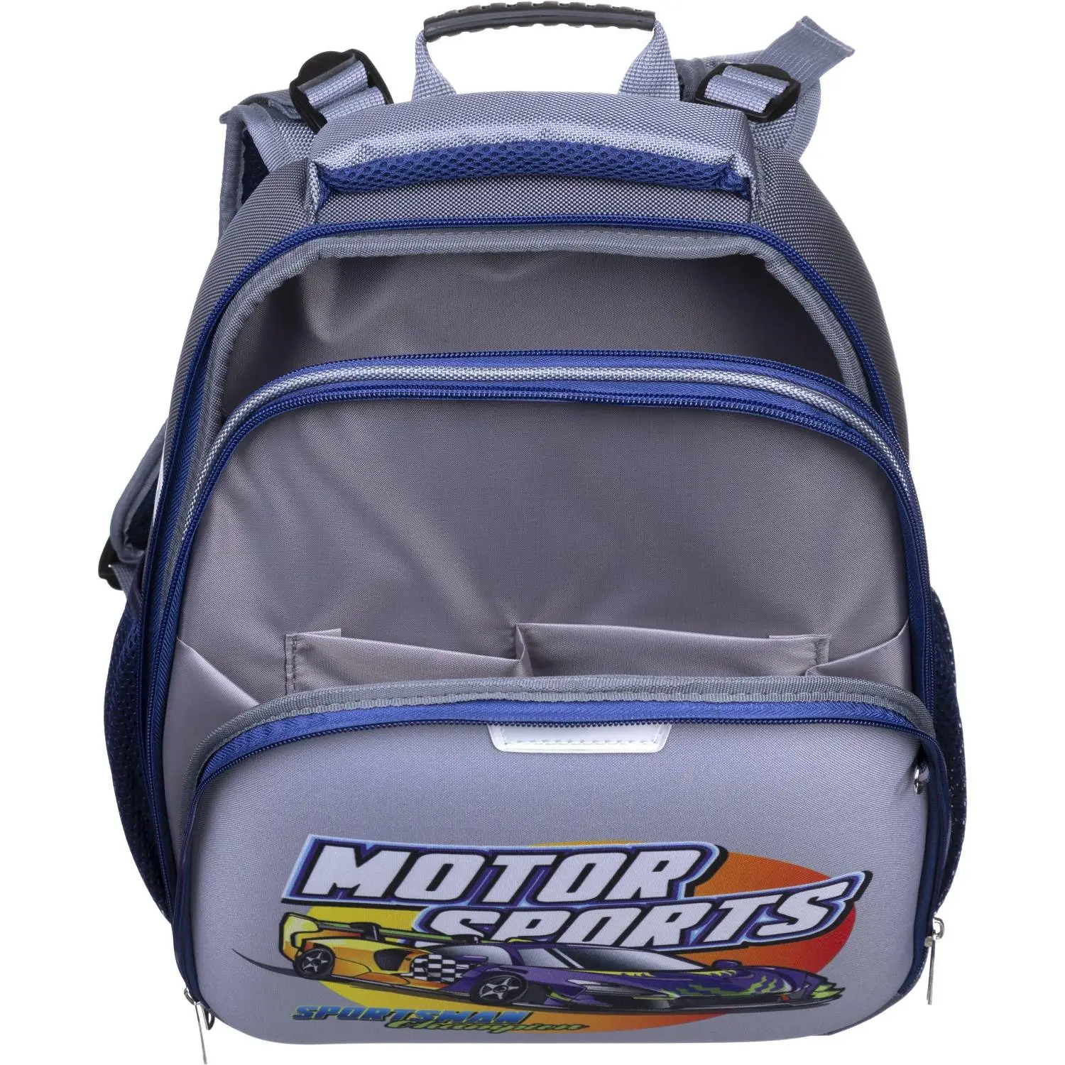 Ранец Motor Sports серый с двумя отделениями - Image 4