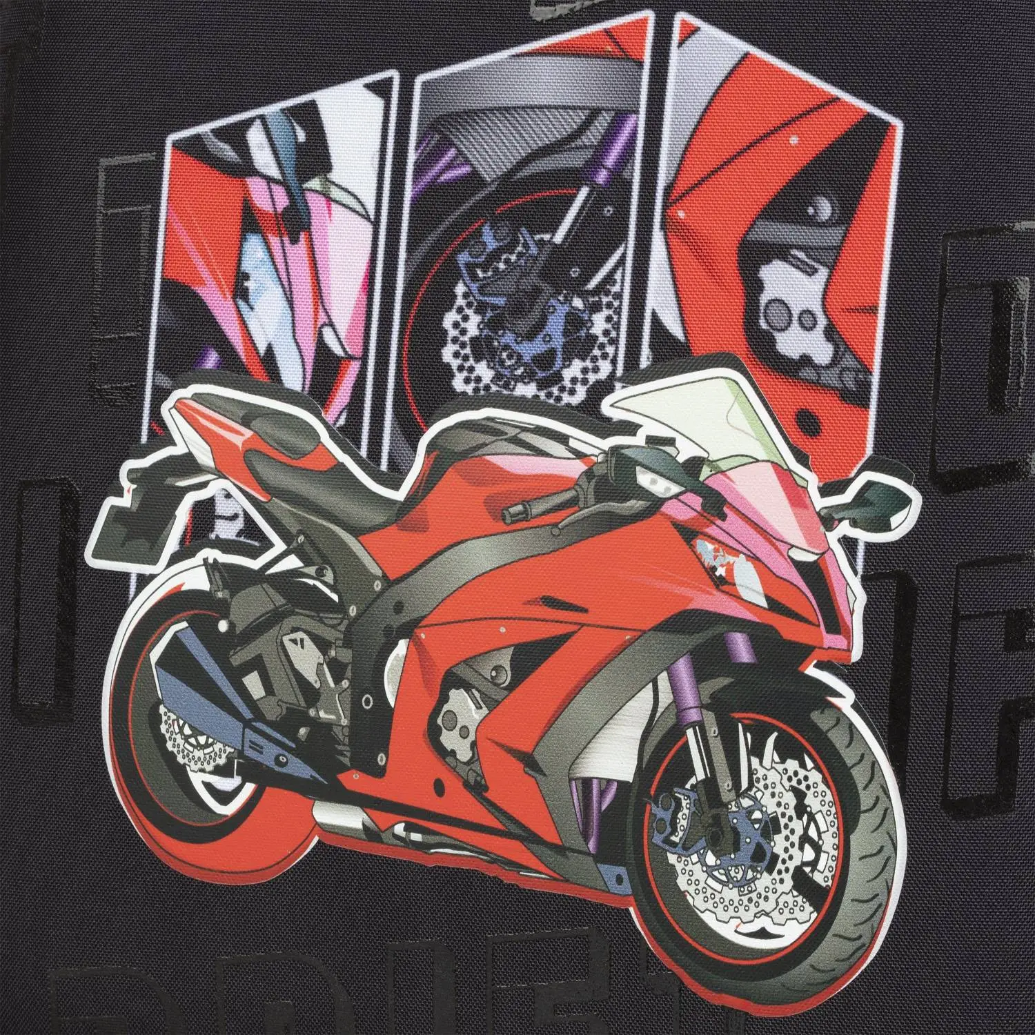 Ранец Urban Moto анатомический черный с двумя отделениями - Image 6
