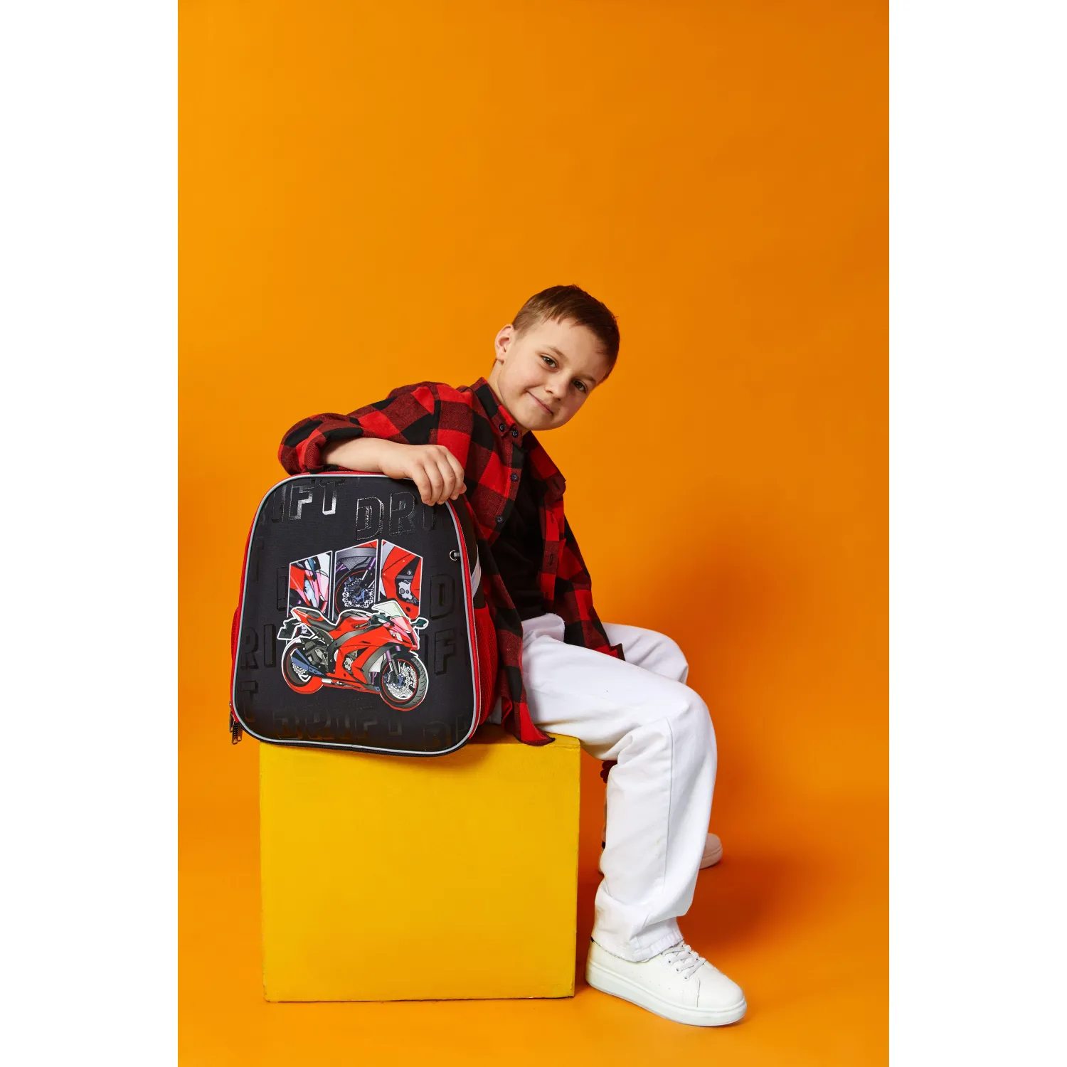 Ранец Urban Moto анатомический черный с двумя отделениями - Image 14