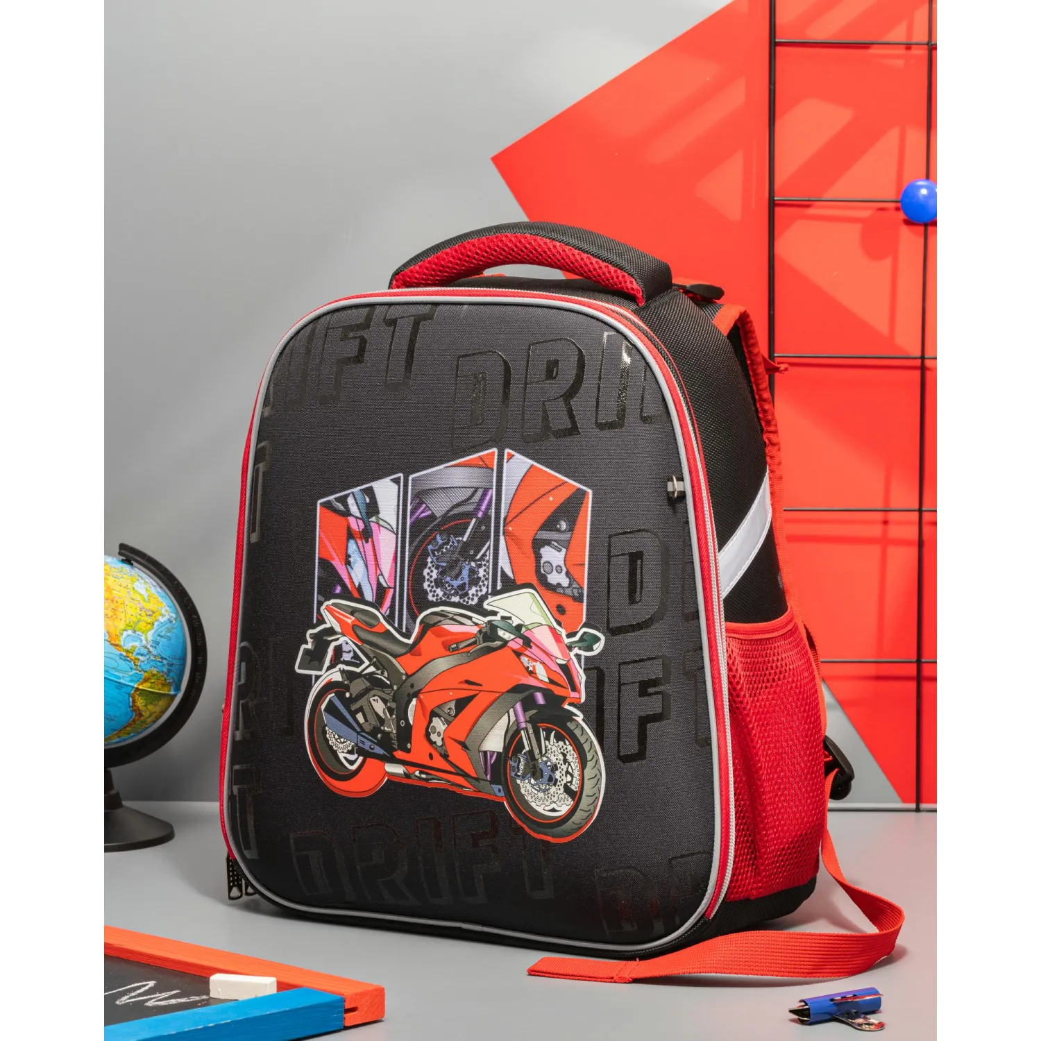 Ранец Urban Moto анатомический черный с двумя отделениями - Image 17