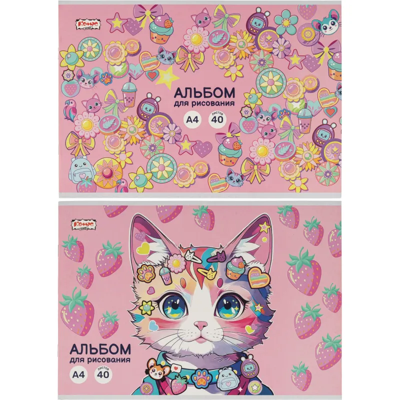 Альбом для рисования Комус Класс Kitty Stikers А4 40 листов - Image 3