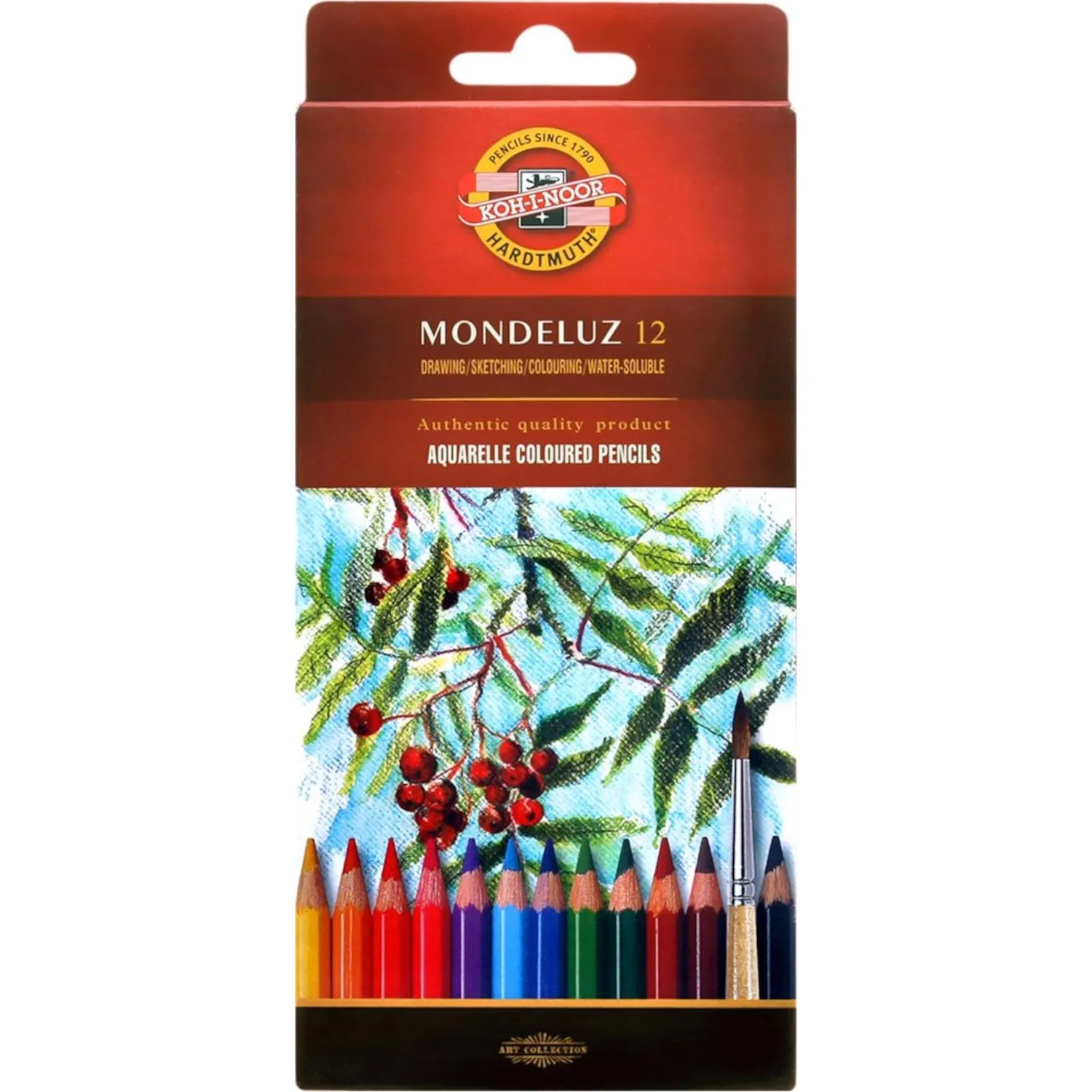 Карандаши акварельные Koh-i-Noor Mondeluz шестигранные 12 цветов