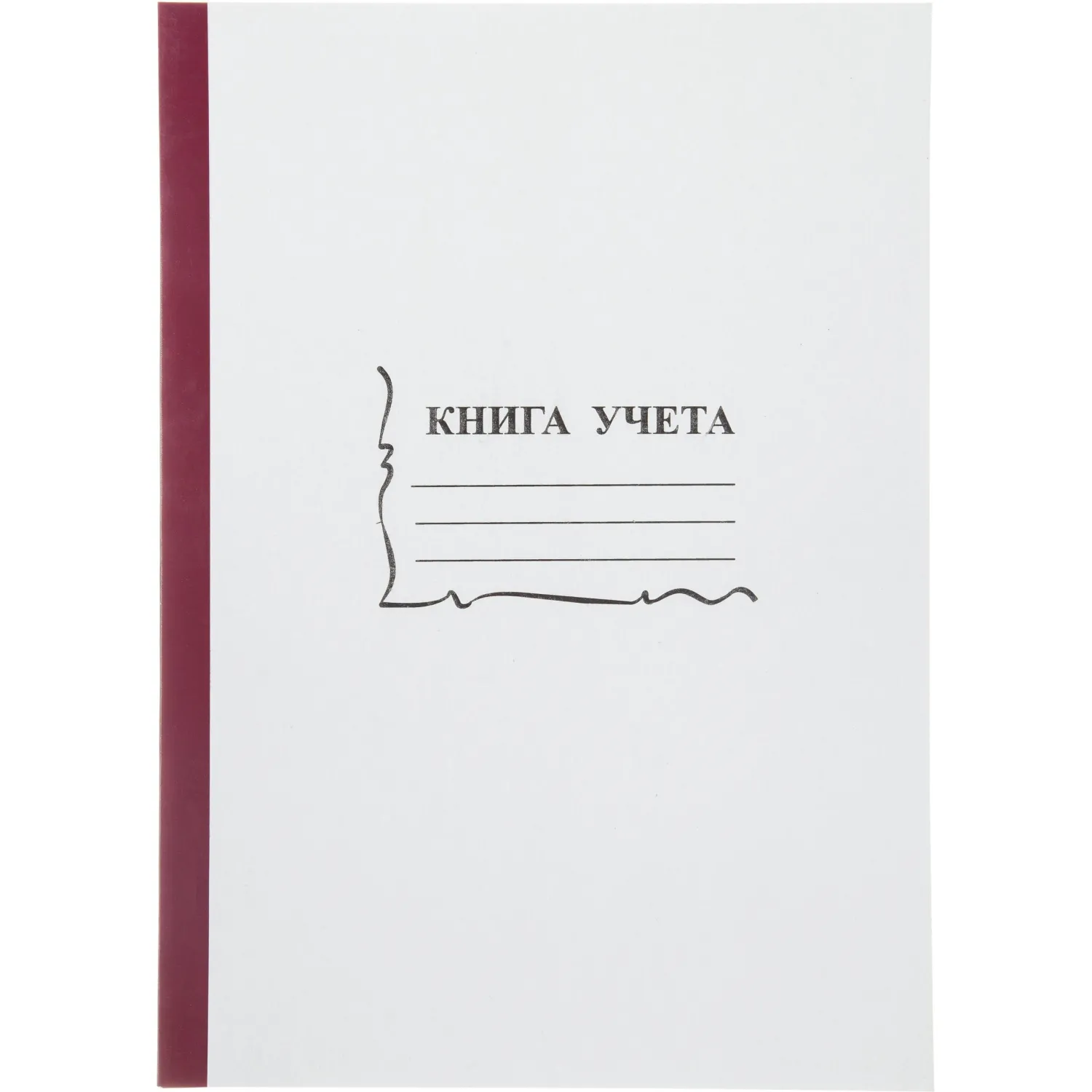 Книга учета 96 листов А4 пустографка на скрепке блок офсет (обложка - картон) - Image 2