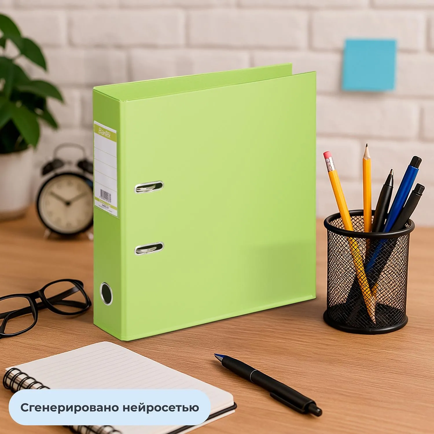 Папка-регистратор 70 мм лаймовый/салатовый ПВХ с технологией Strong Line - Image 10