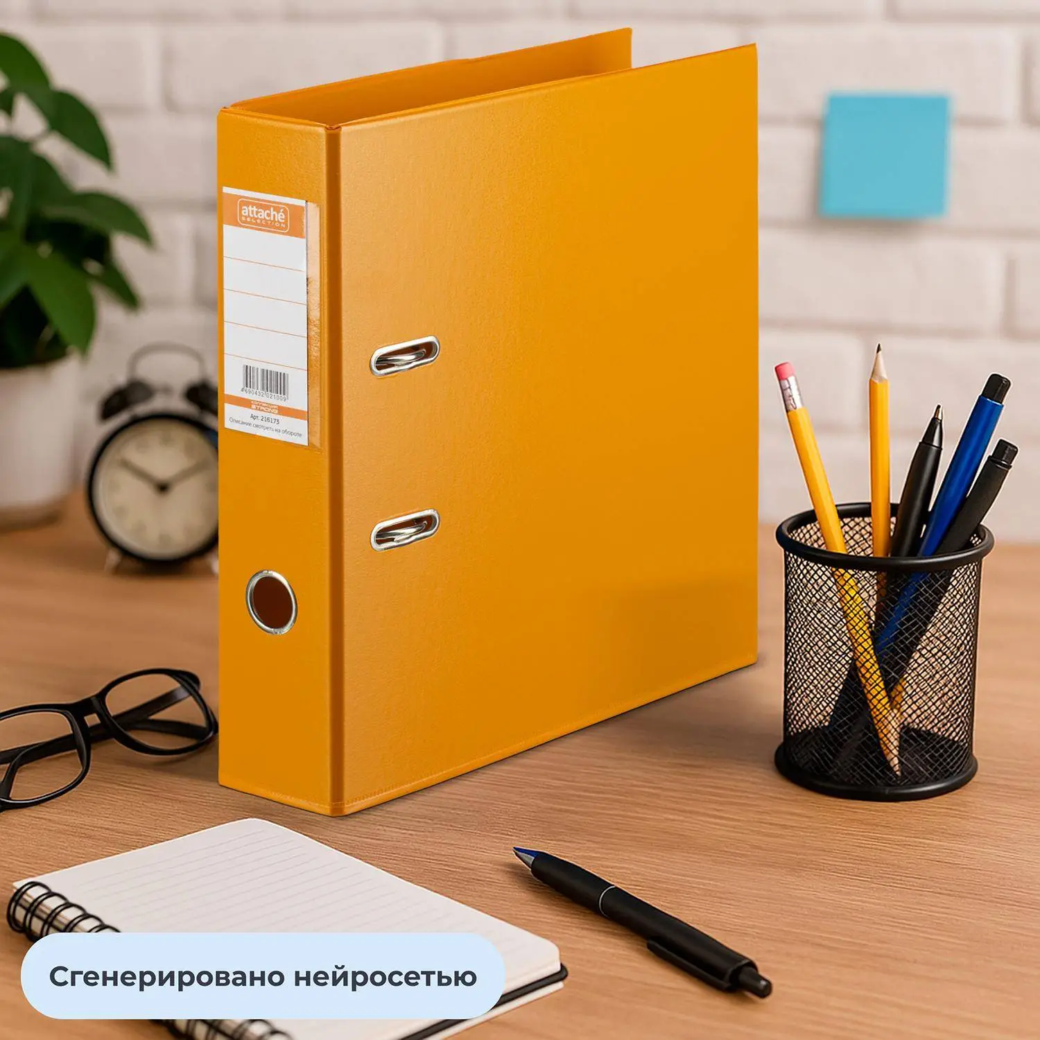 Папка-регистратор 70 мм оранжевая ПВХ с технологией Strong Line - Image 8