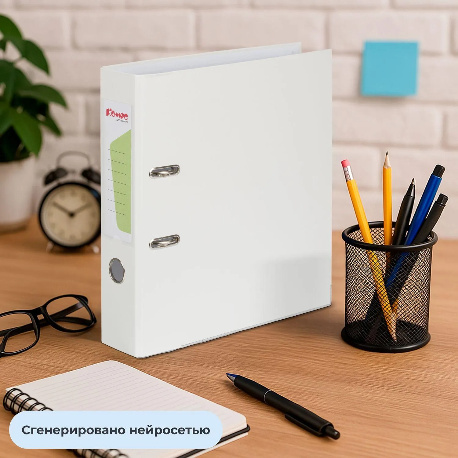 Папка-регистратор  Экономи 75 мм белая бумвинил/бумага с защитным уголком - Image 11