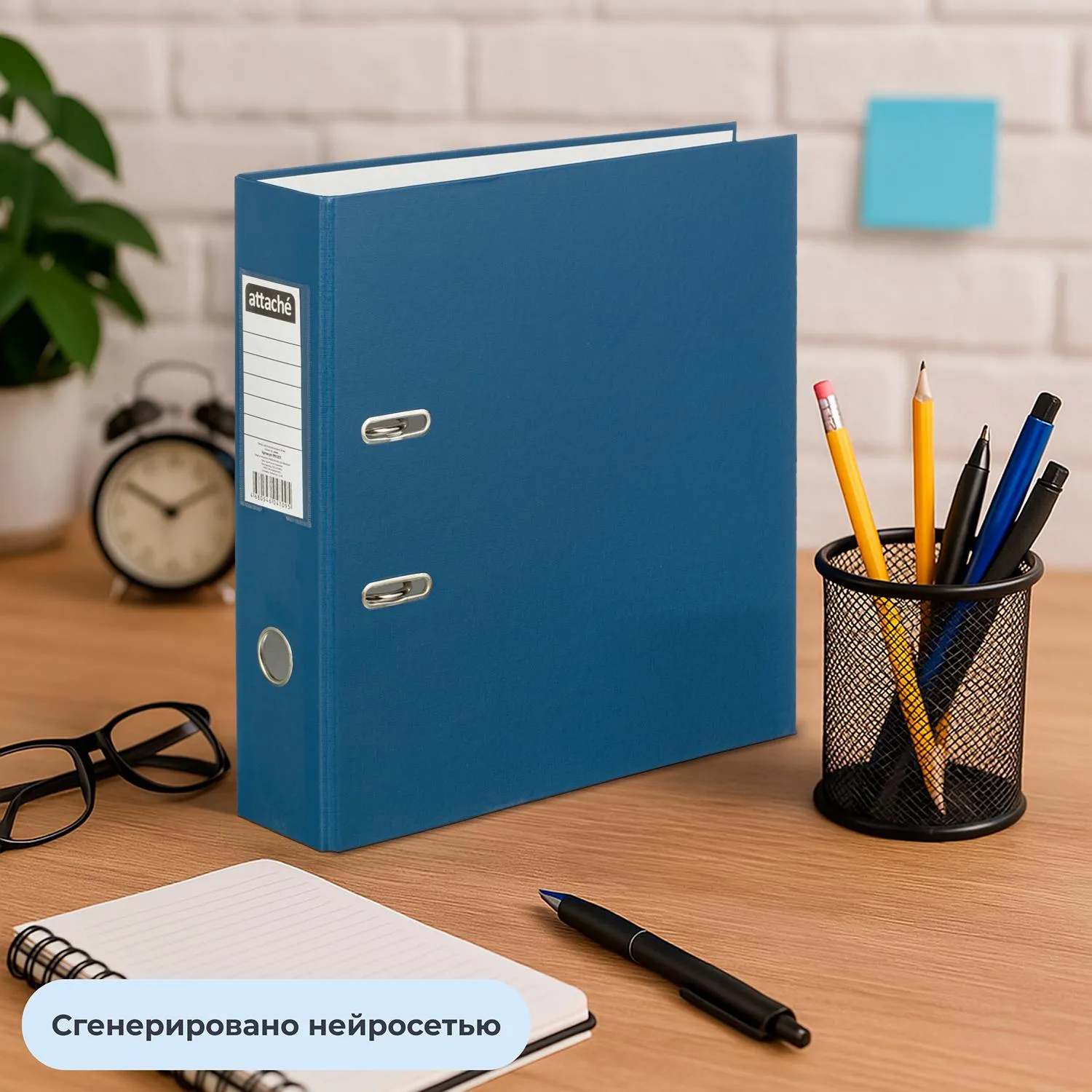 Папка-регистратор Экономи 80 мм синяя бумвинил/бумага - Image 11