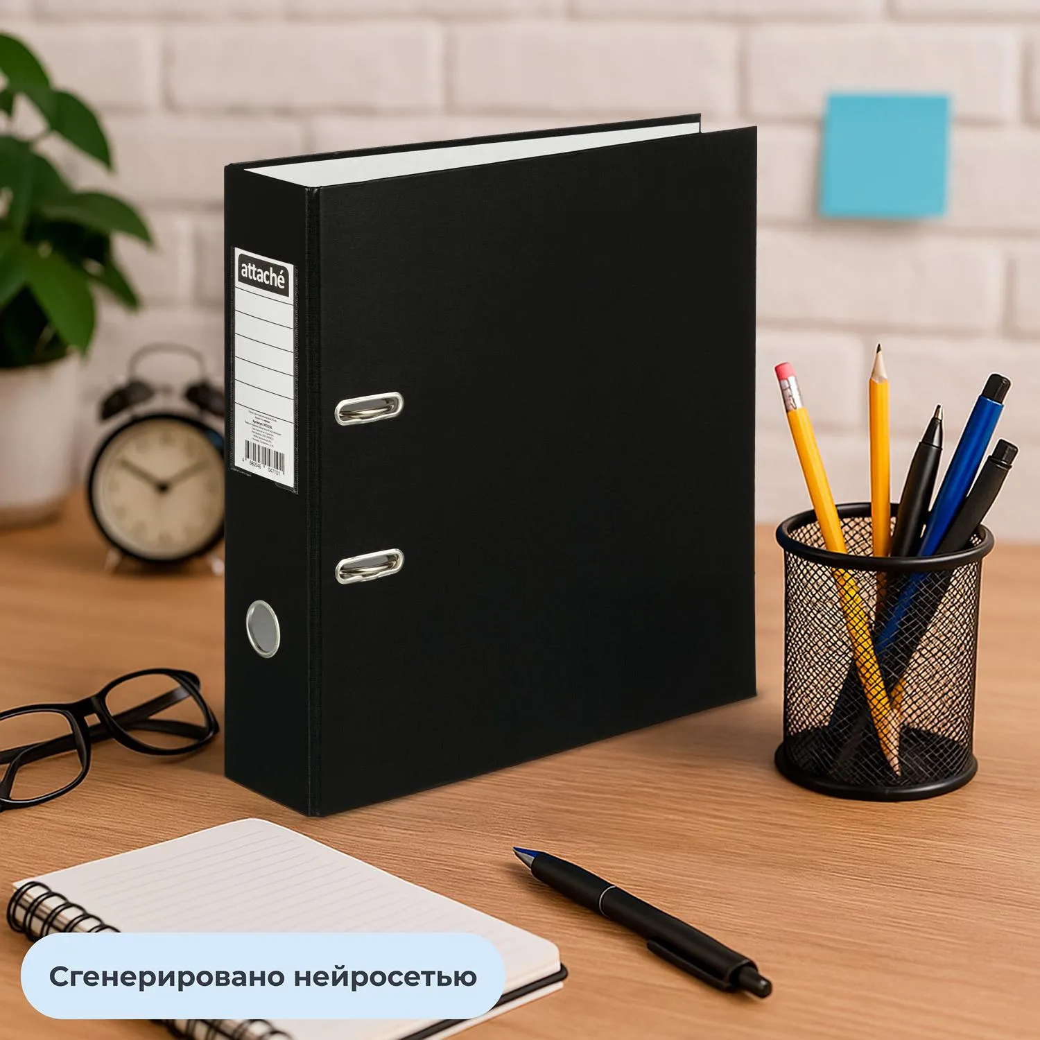 Папка-регистратор Экономи 80 мм чёрная бумвинил/бумага - Image 11