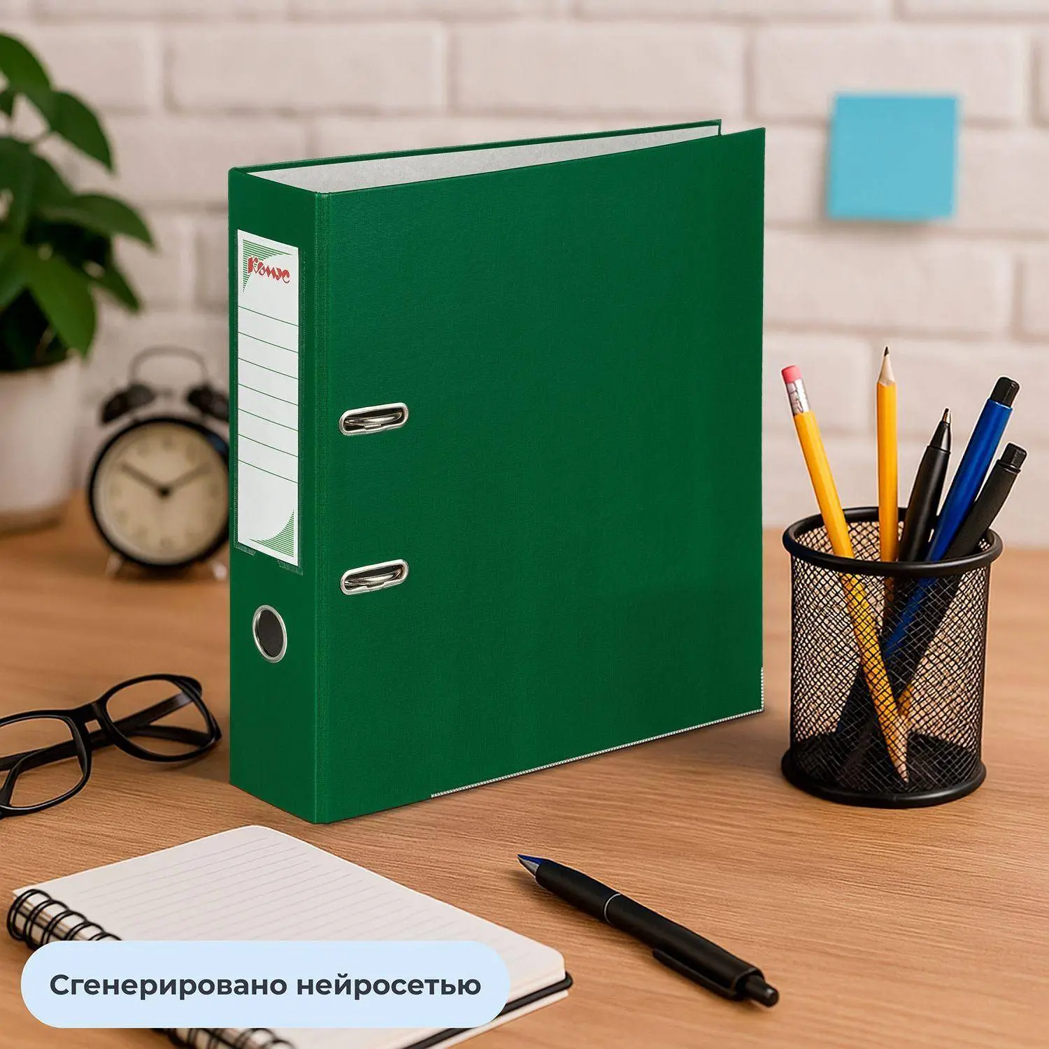 Папка-регистратор Экономи 80 мм зелёная бумвинил/бумага с защитным уголком - Image 11
