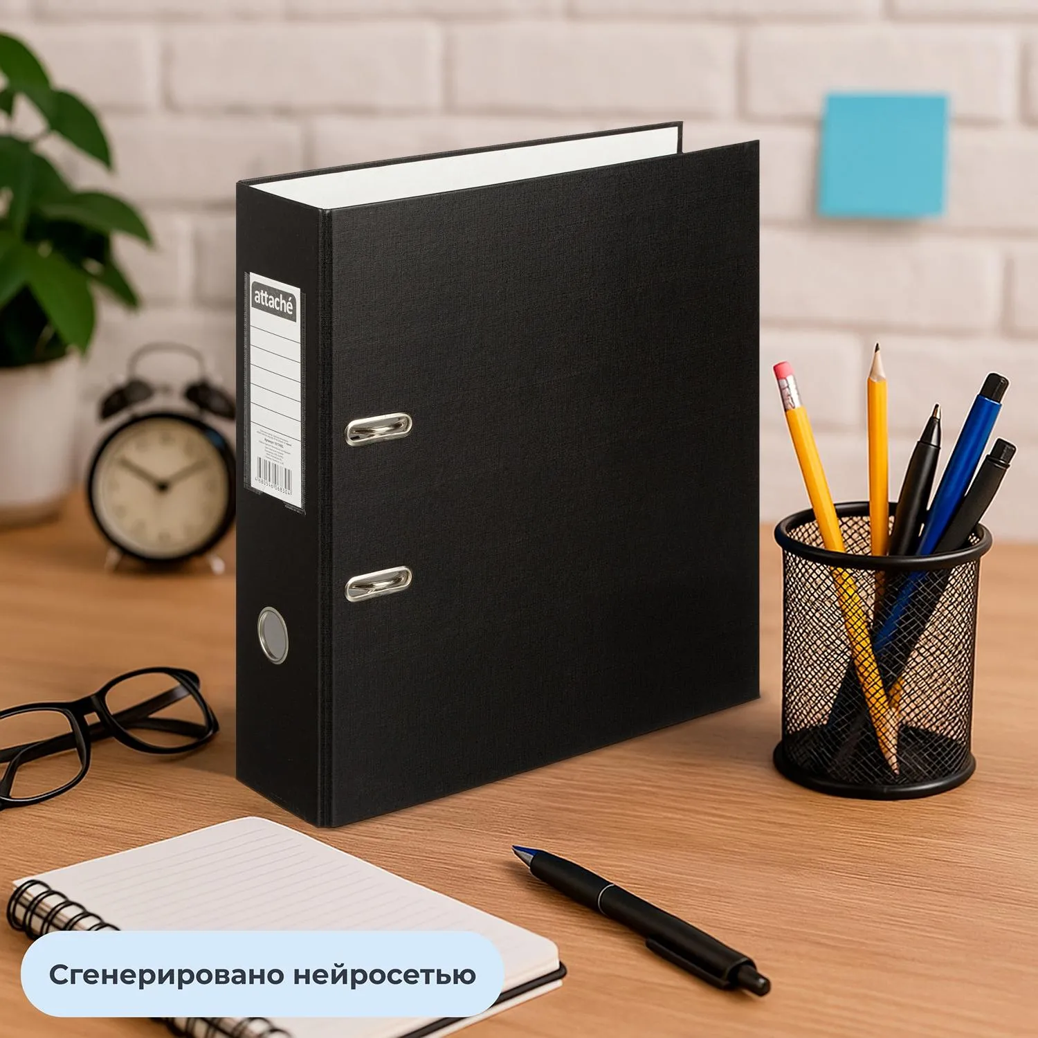 Папка-регистратор Экономи 90 мм чёрная бумвинил/бумага - Image 11