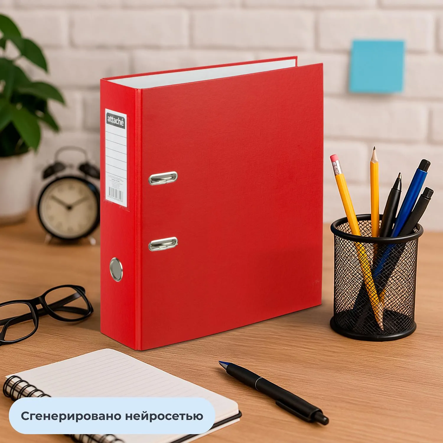 Папка-регистратор Экономи 90 мм красная бумвинил/бумага - Image 11