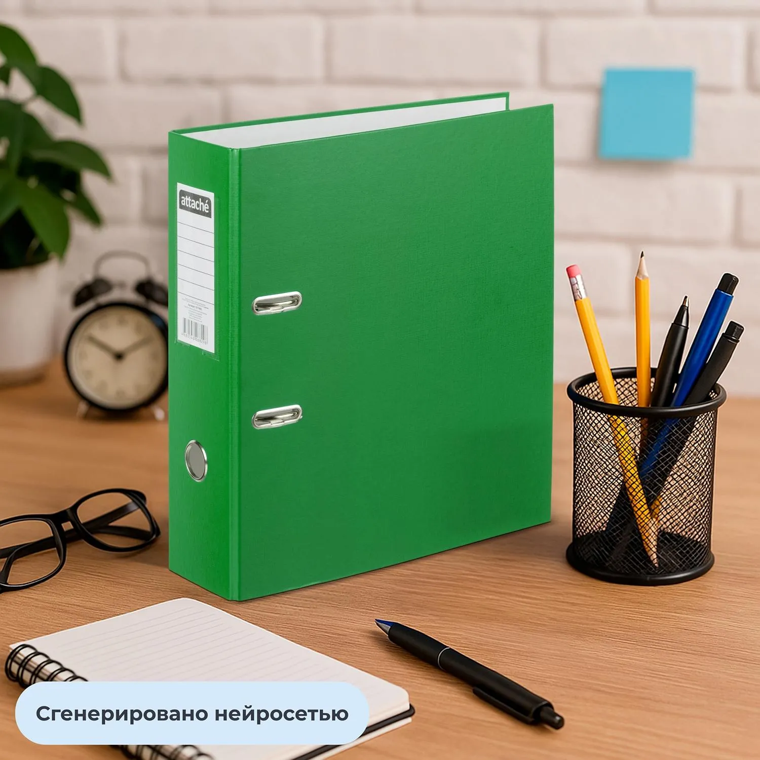 Папка-регистратор Экономи 90 мм зелёная бумвинил/бумага - Image 11