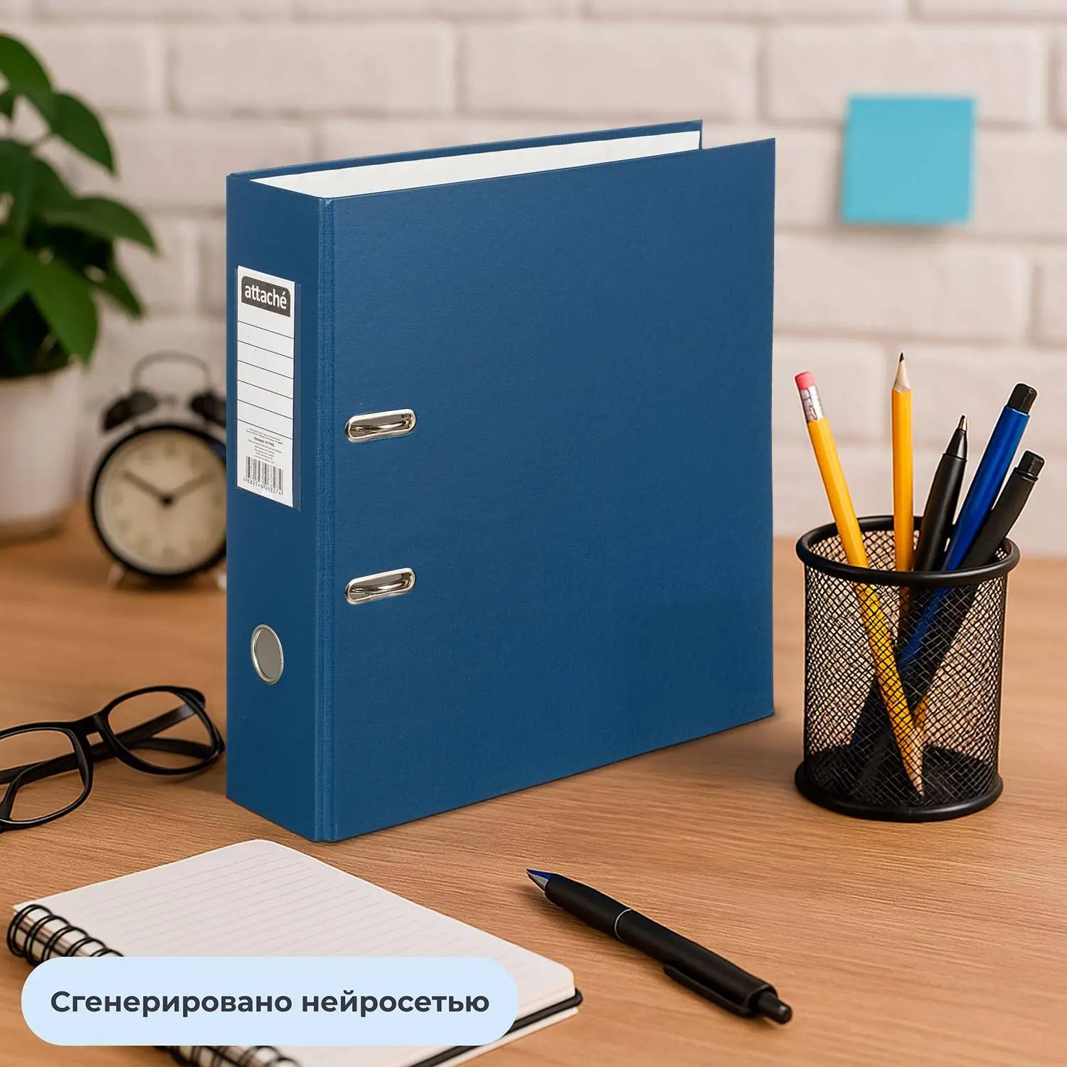 Папка-регистратор Экономи 90 мм синяя бумвинил/бумага - Image 11