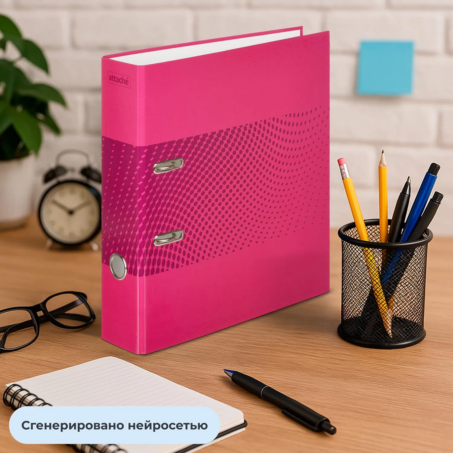 Папка-регистратор Digital 75 мм розовая ламинированный картон/бумага - Image 13