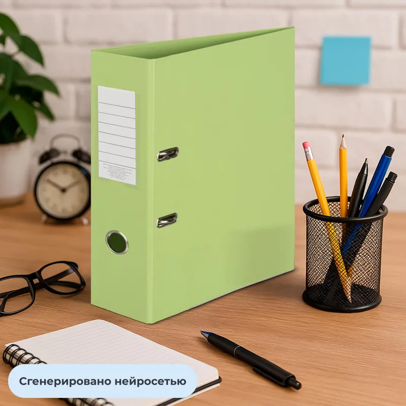 Папка-регистратор Bright colours 80 мм лайм бумвинил с защитным уголком - Image 12