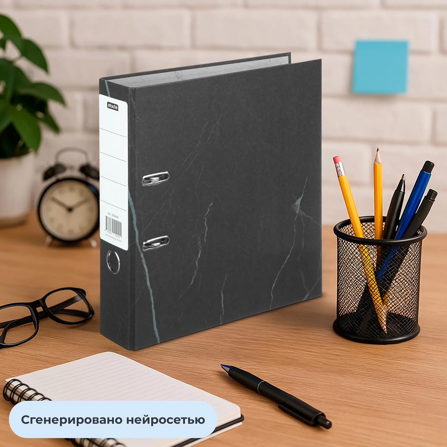 Папка-регистратор A4 75 мм чёрная бумага - Image 12