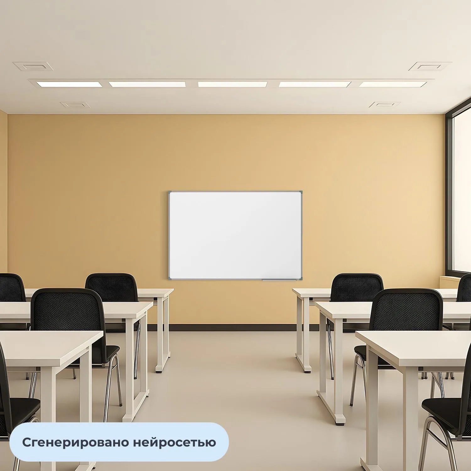 Доска магнитно-маркерная Ф-90 90x120 см односекционная с лаковым покрытием (полочка для маркеров) - Image 6