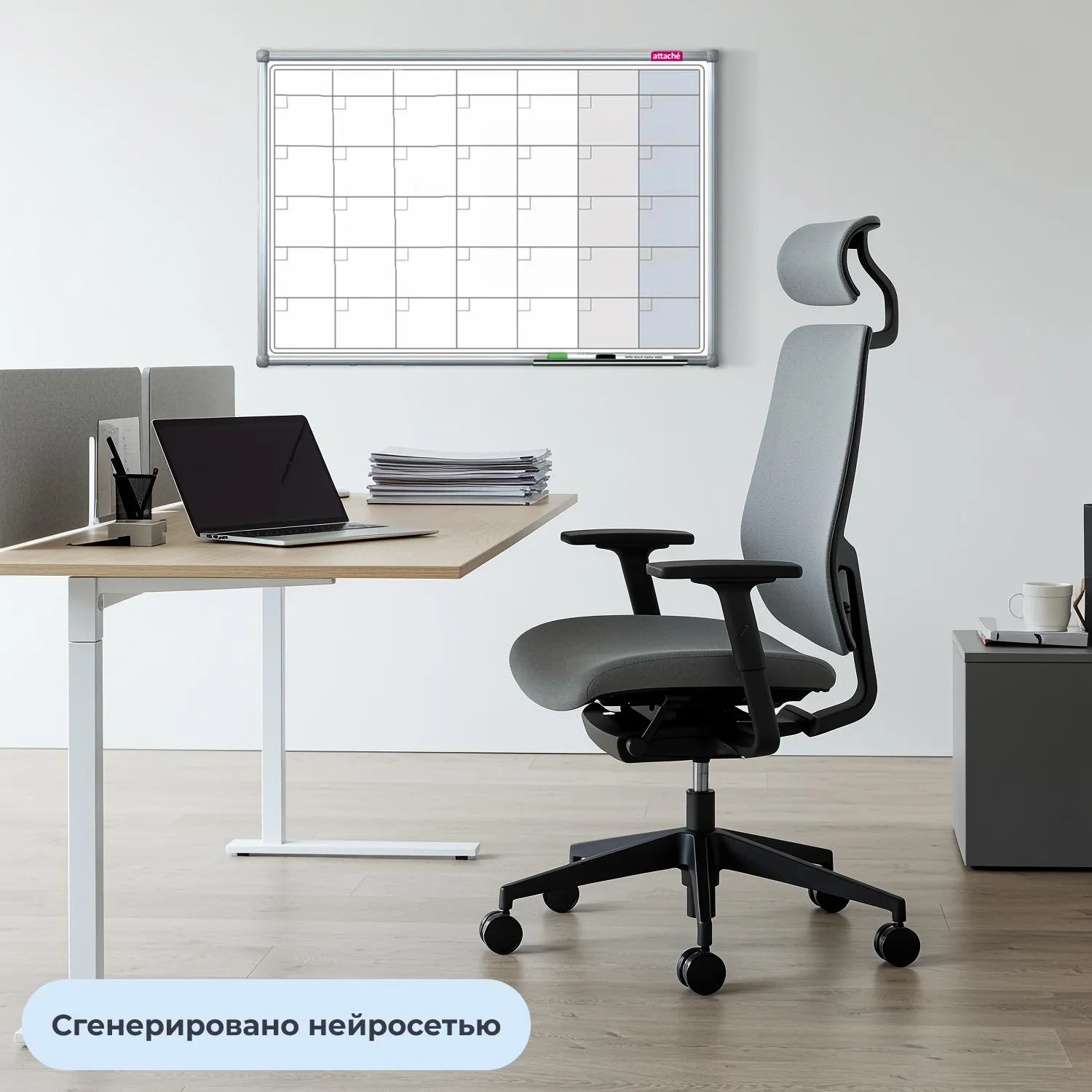 Доска магнитно-маркерная 60x90 см односекционная линовка планинг с лаковым покрытием (полочка для маркеров) - Image 7