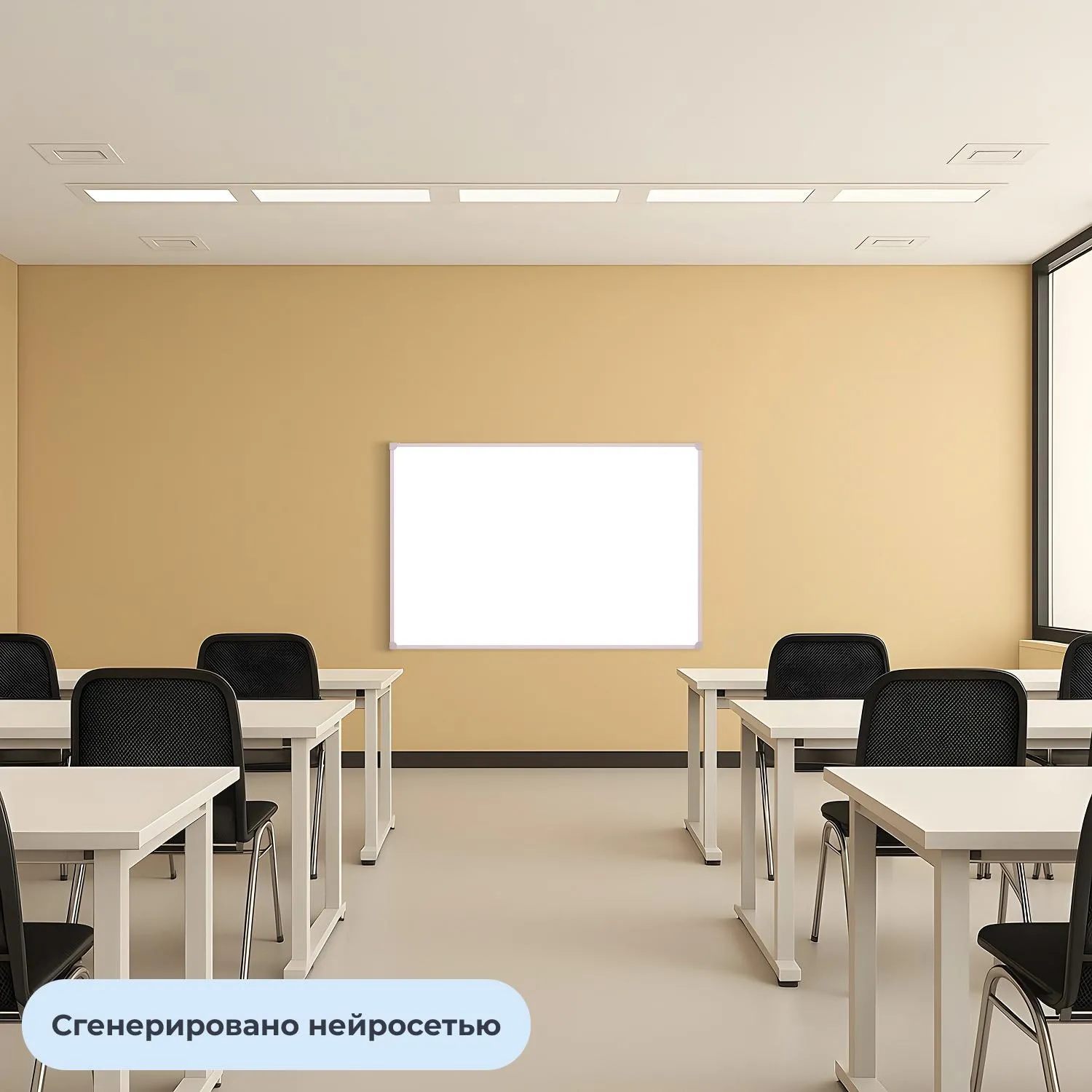 Доска магнитно-маркерная 90x120 см односекционная с лаковым покрытием (полочка для маркеров) - Image 6