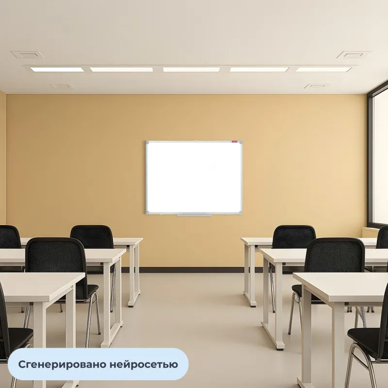 Доска магнитно-маркерная 80x100 см односекционная с лаковым покрытием (полочка для маркеров) - Image 5