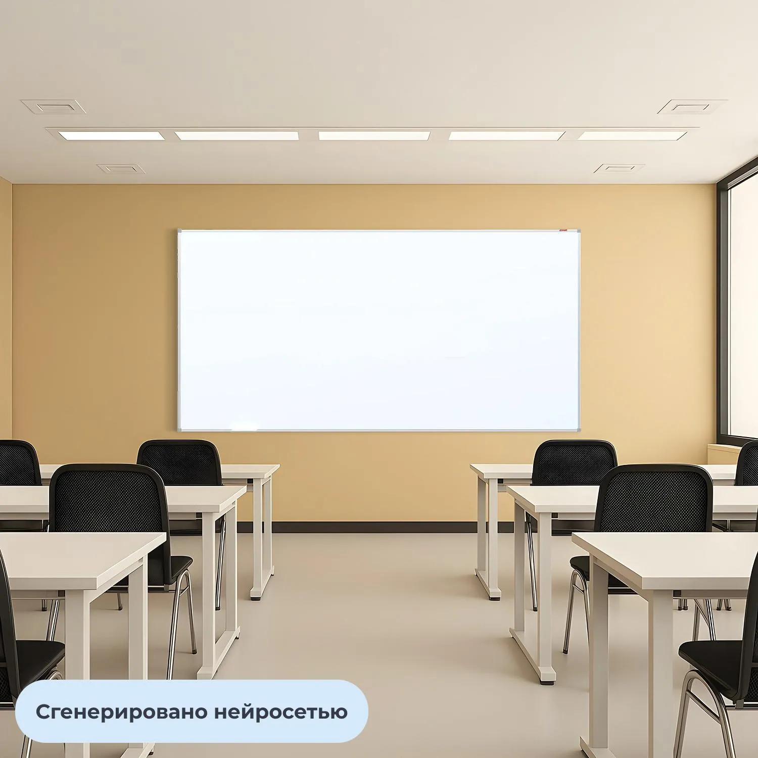 Доска магнитно-маркерная 120х240 см односекционная с лаковым покрытием (полочка для маркеров) - Image 6