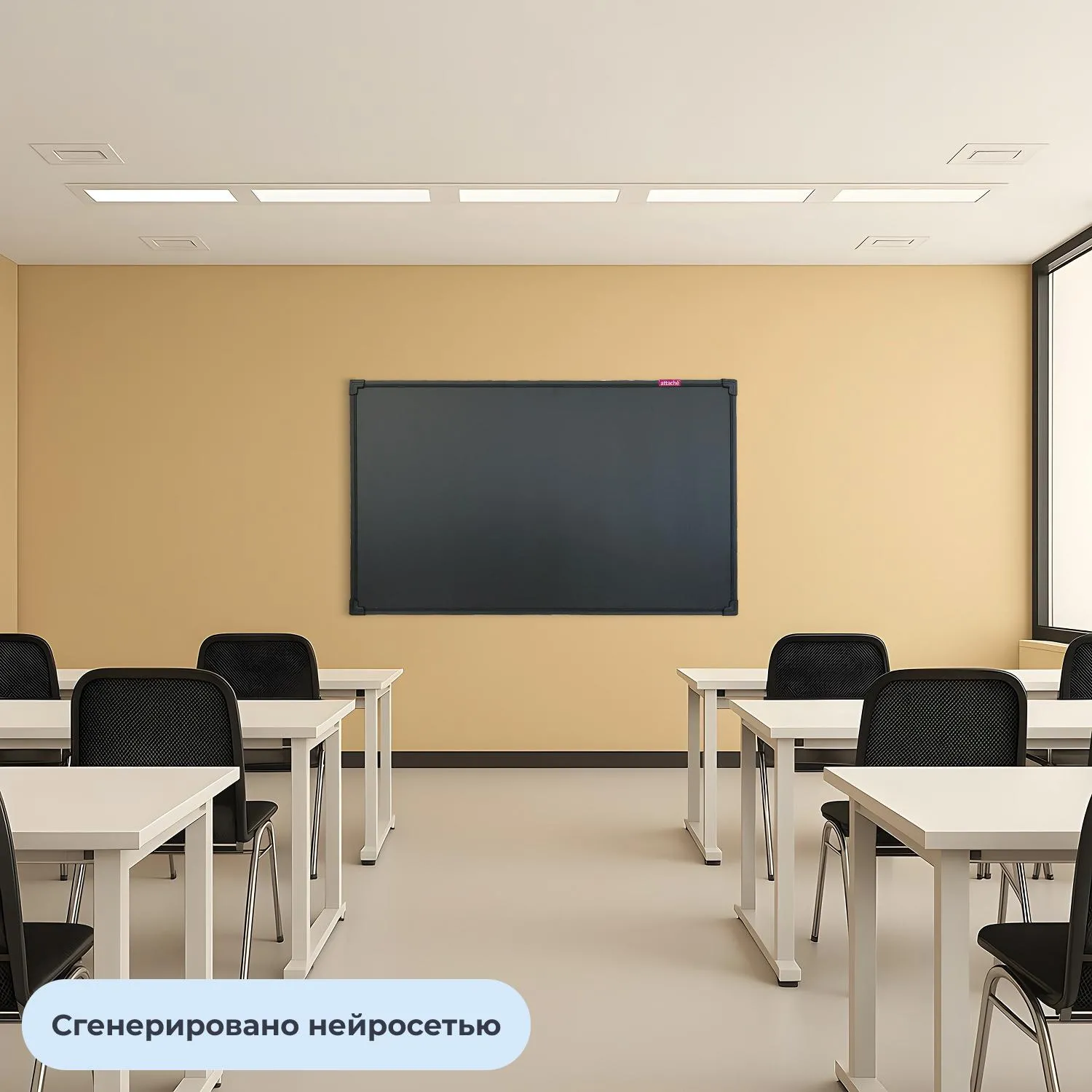 Доска магнитно-меловая 100x150 см лак (чёрная) - Image 4