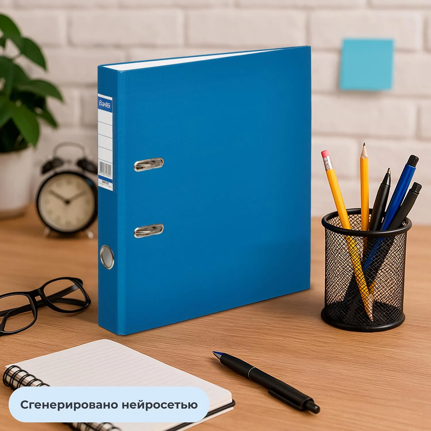 Папка-регистратор 50 мм тёмно-синий/синий бумвинил/бумага - Image 11