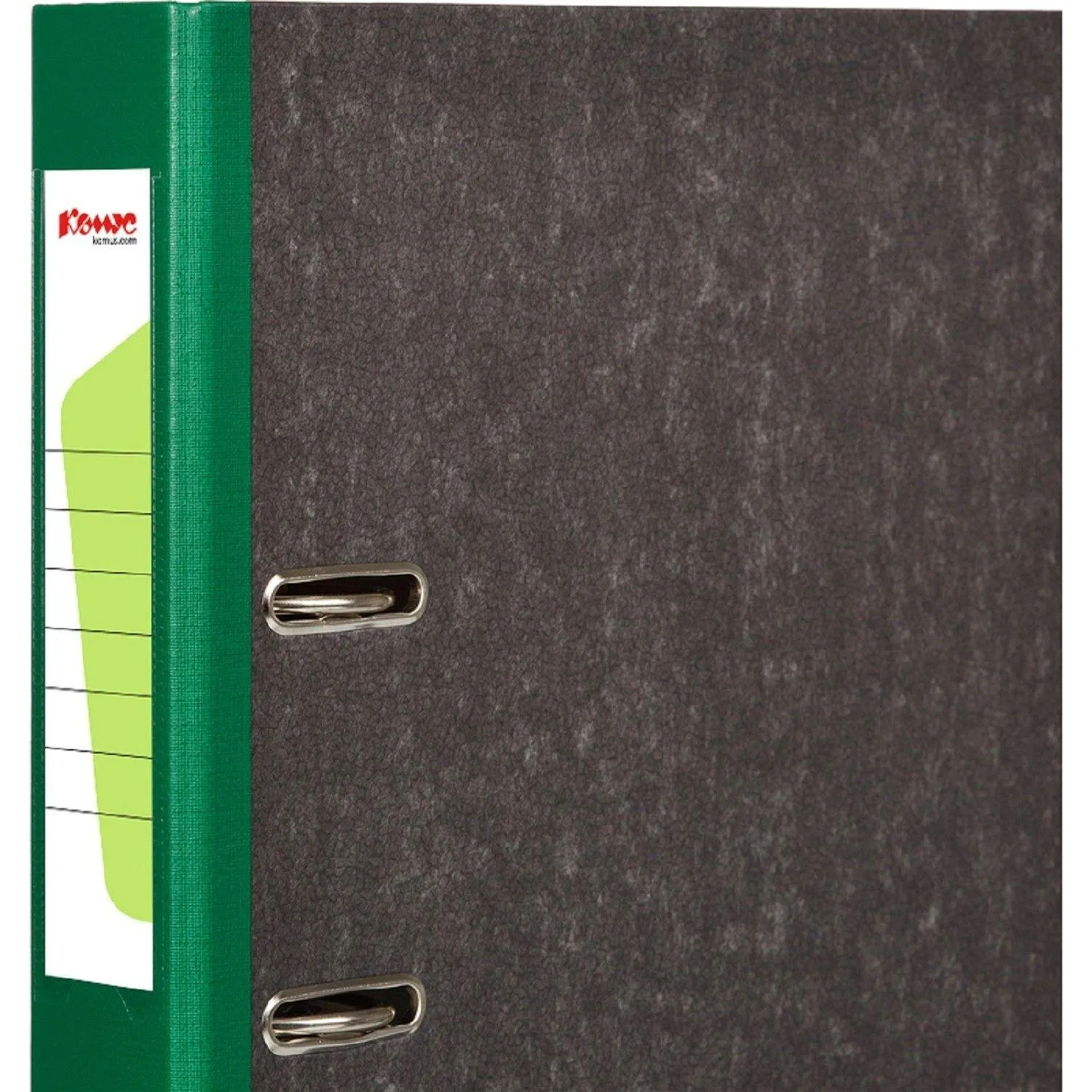 Папка-регистратор 50 мм чёрная/зелёная бумага с защитным уголком - Image 9