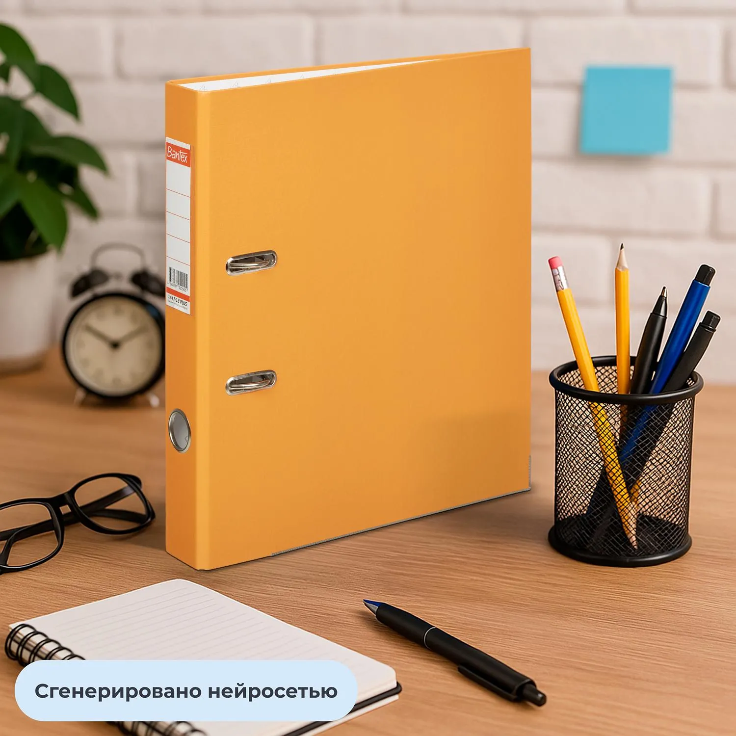 Папка-регистратор 50 мм оранжевая бумвинил/бумага с защитным уголком - Image 11