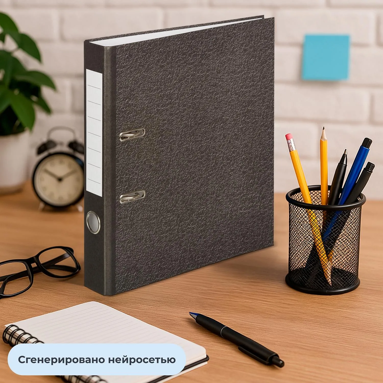 Папка-регистратор 50 мм чёрная бумага (10 штук в упаковке) - Image 11