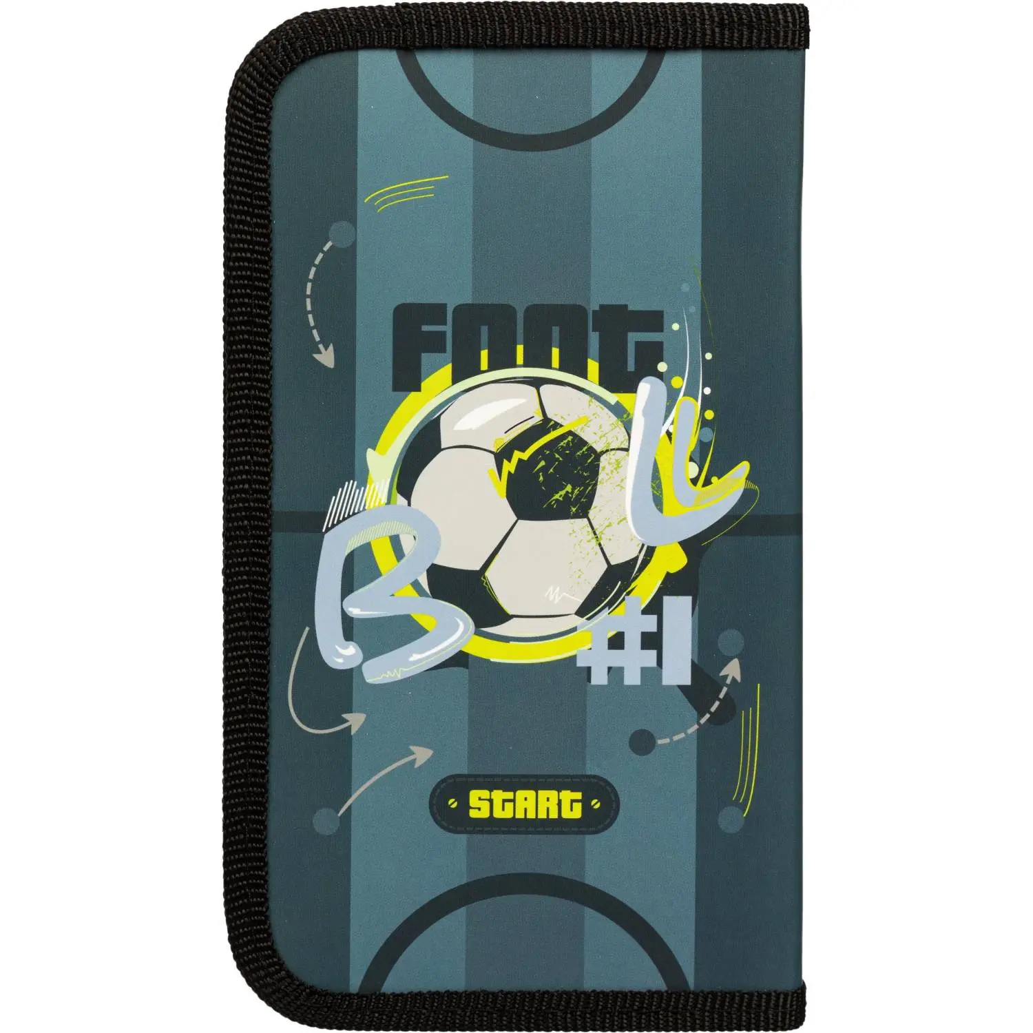 Пенал односекционный Football черный - Image 3