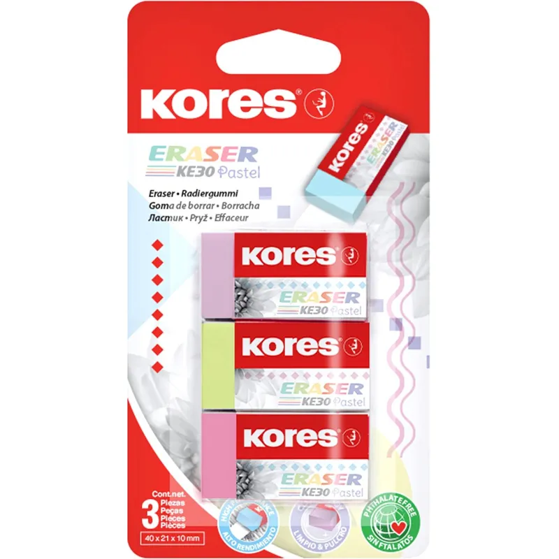 Ластик ПВХ пастельных цветов мягкий аккуратный eraser - Image 2