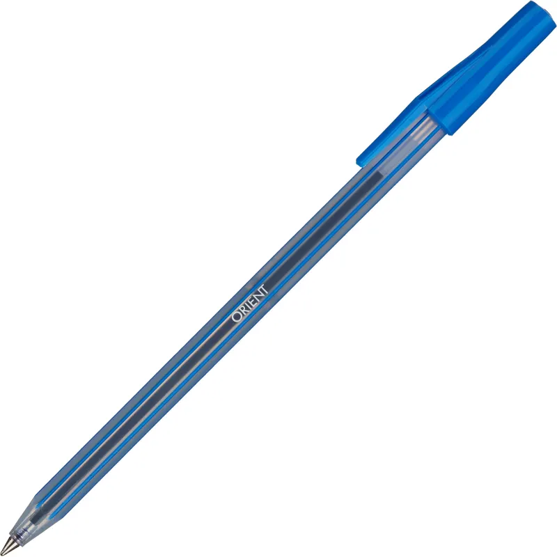 одноразовые ручки ICO Orient шариковая прозрачная 0,5 мм пластиковая никелированная - Image 5