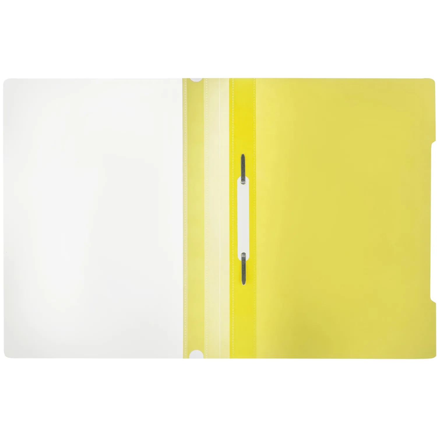 Скоросшиватель пластиковый до 100 листов жёлтый (толщина обложки 0.15/0.18 мм, 10 штук) - Image 2