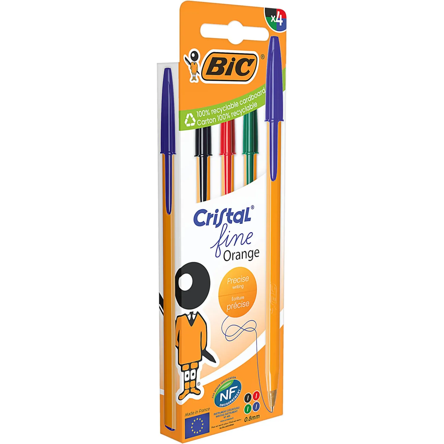 Шариковая ручка Bic Orange Original Fine культовая, оранжевая - Image 16