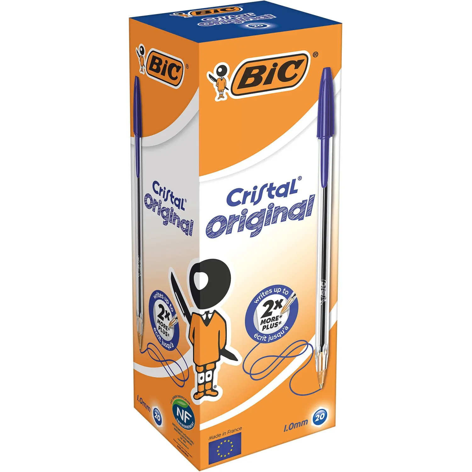 шариковая ручка Bic Cristal Original прозрачная, без клякс — купить лучшую ручку Bic - Image 6