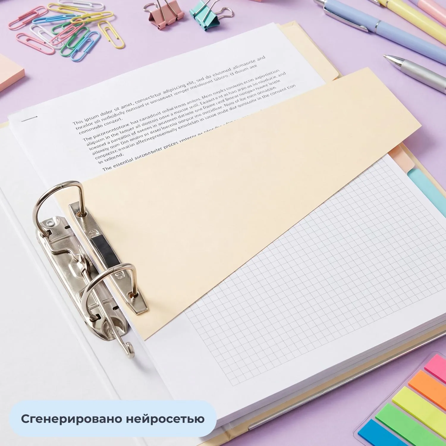 Разделитель листов картонный 100 листов по цветам оранжевый (230x120 мм) - Image 6