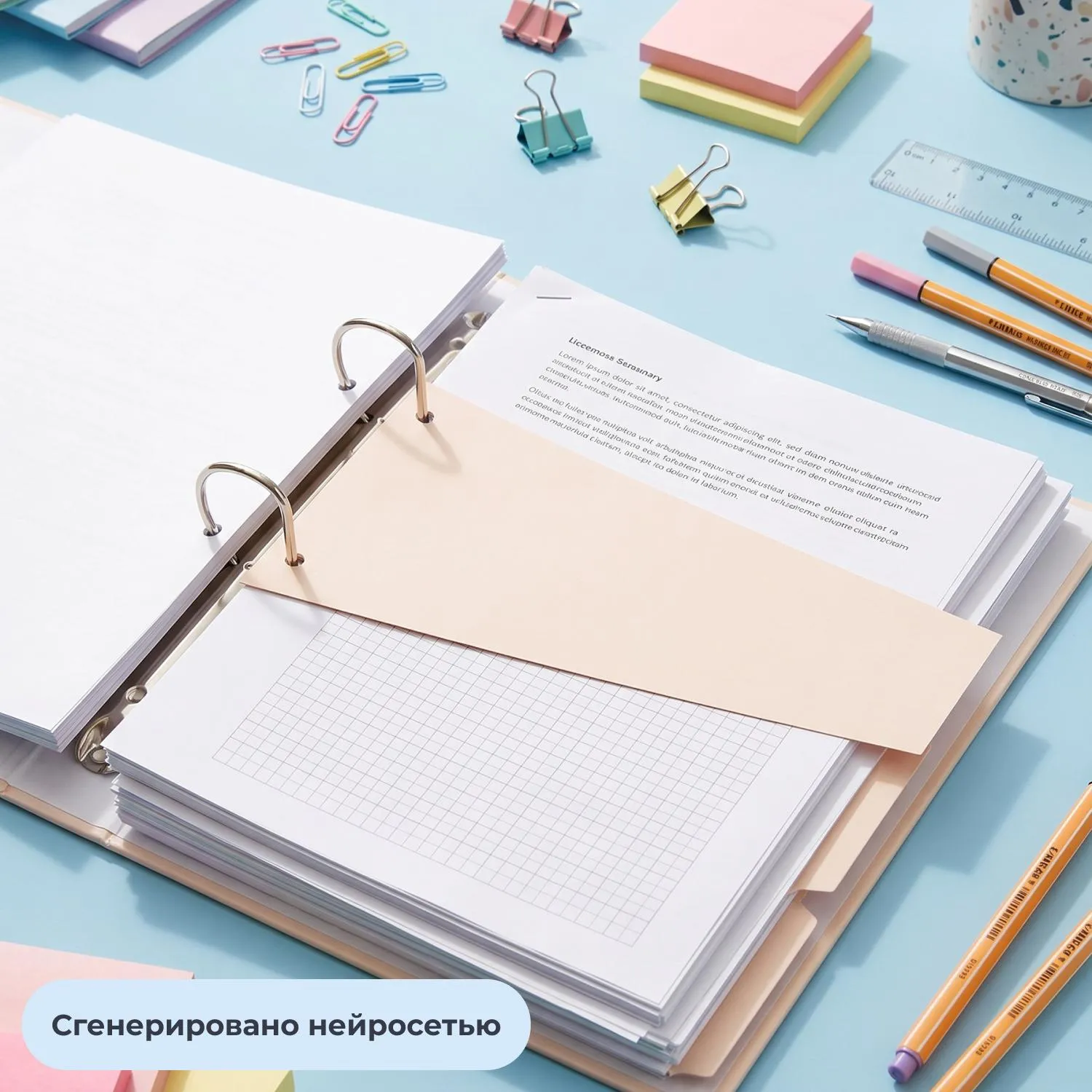 Разделитель листов картонный 100 листов по цветам розовый (230x120 мм) - Image 5
