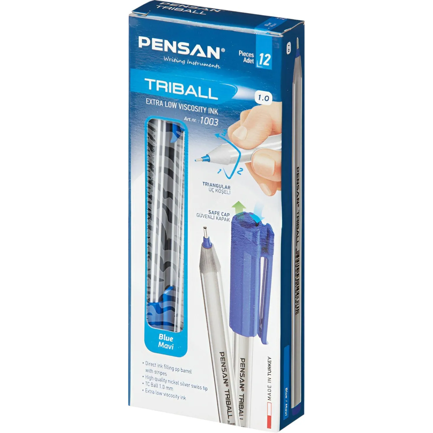 Ручка шариковая Pensan Triball эргономичная трехгранная - Image 6