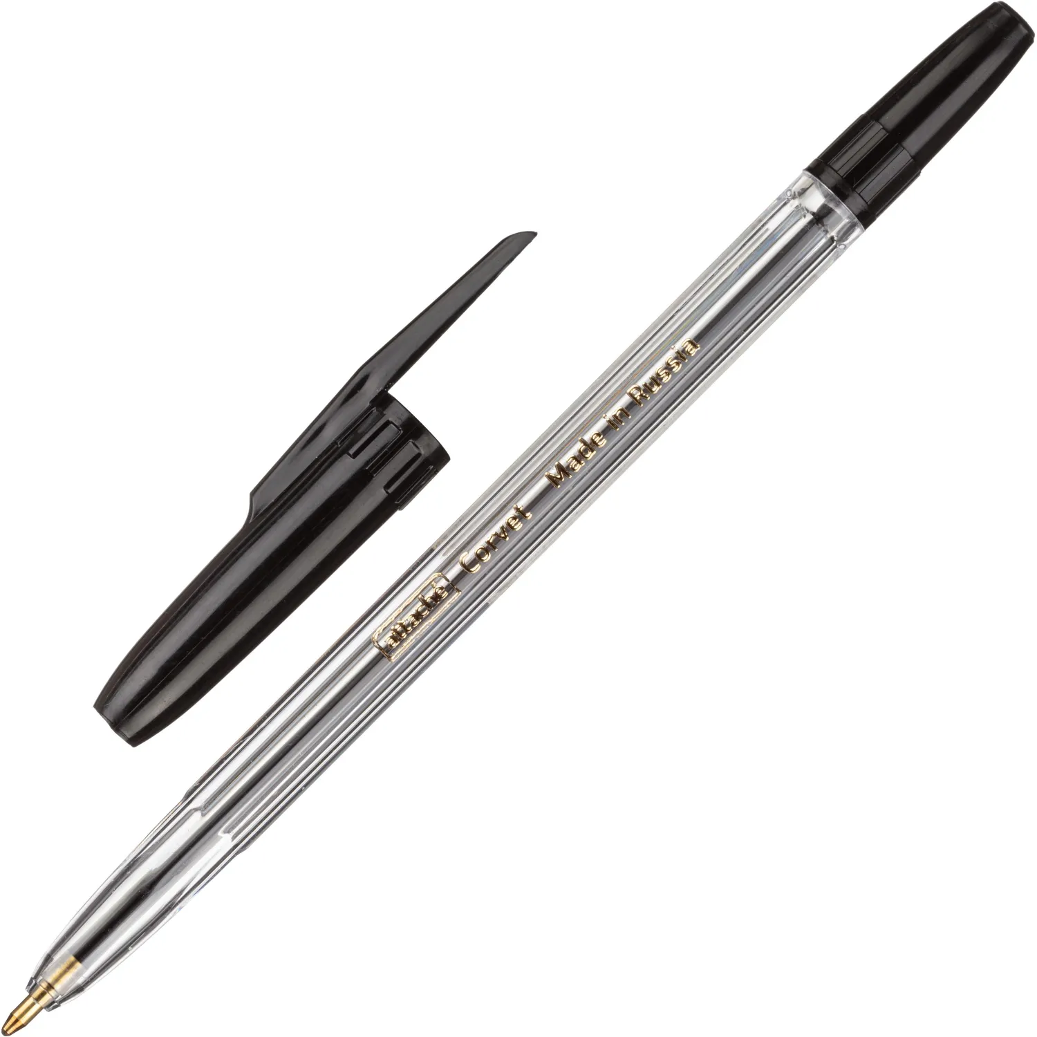 Шариковая ручка Attache Corvet черная, сменный стержень