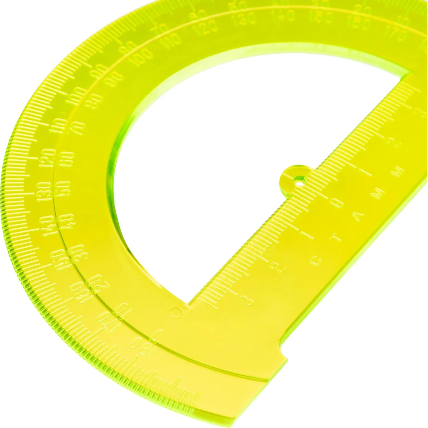 Транспортир Стамм Neon Cristal 180 градусов 12 см пластиковый - Image 6