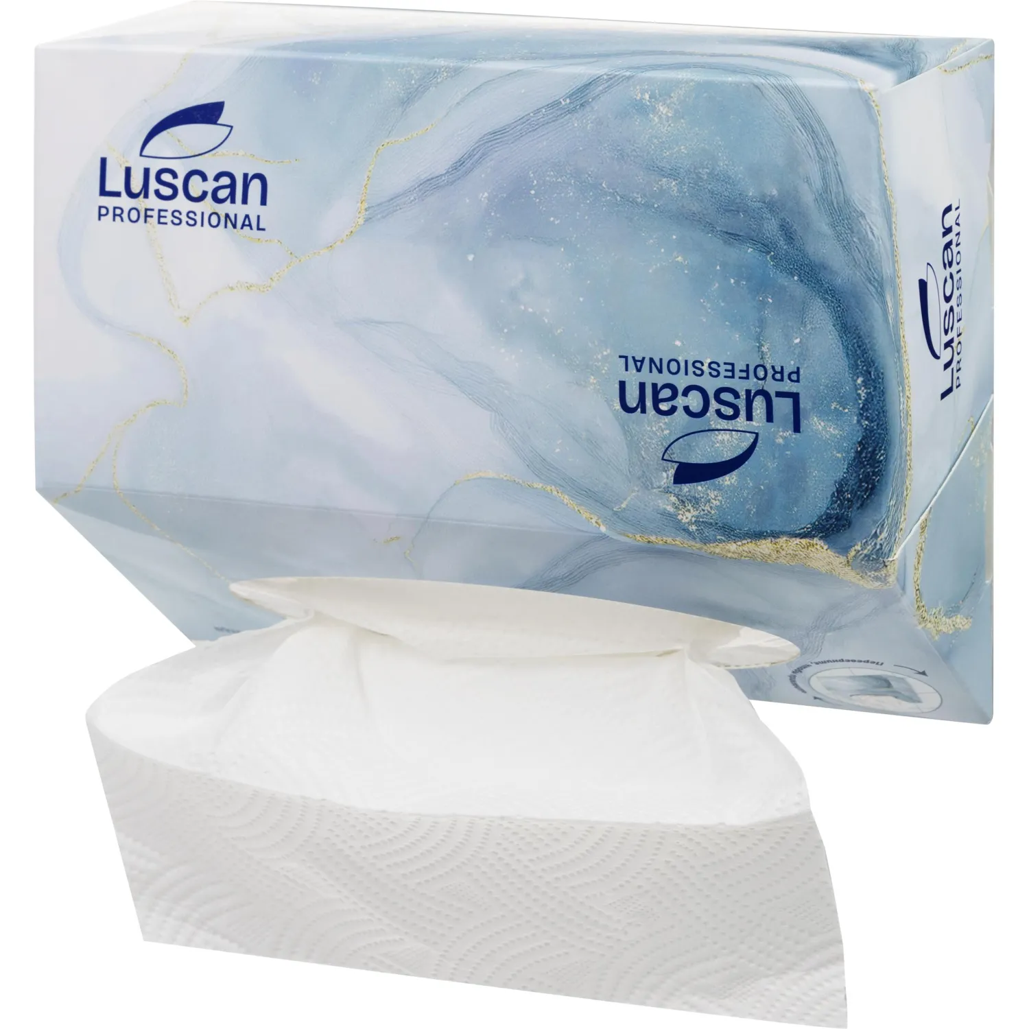 Полотенца бумажные листовые Luscan Professional Z-сложения 3-слойные белые 80 листов - Image 2