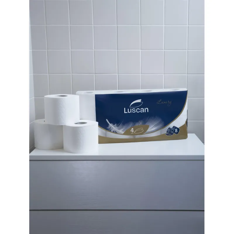 Бумага туалетная Luscan Luxury 4-слойная белая (8 рулонов в упаковке) - Image 8