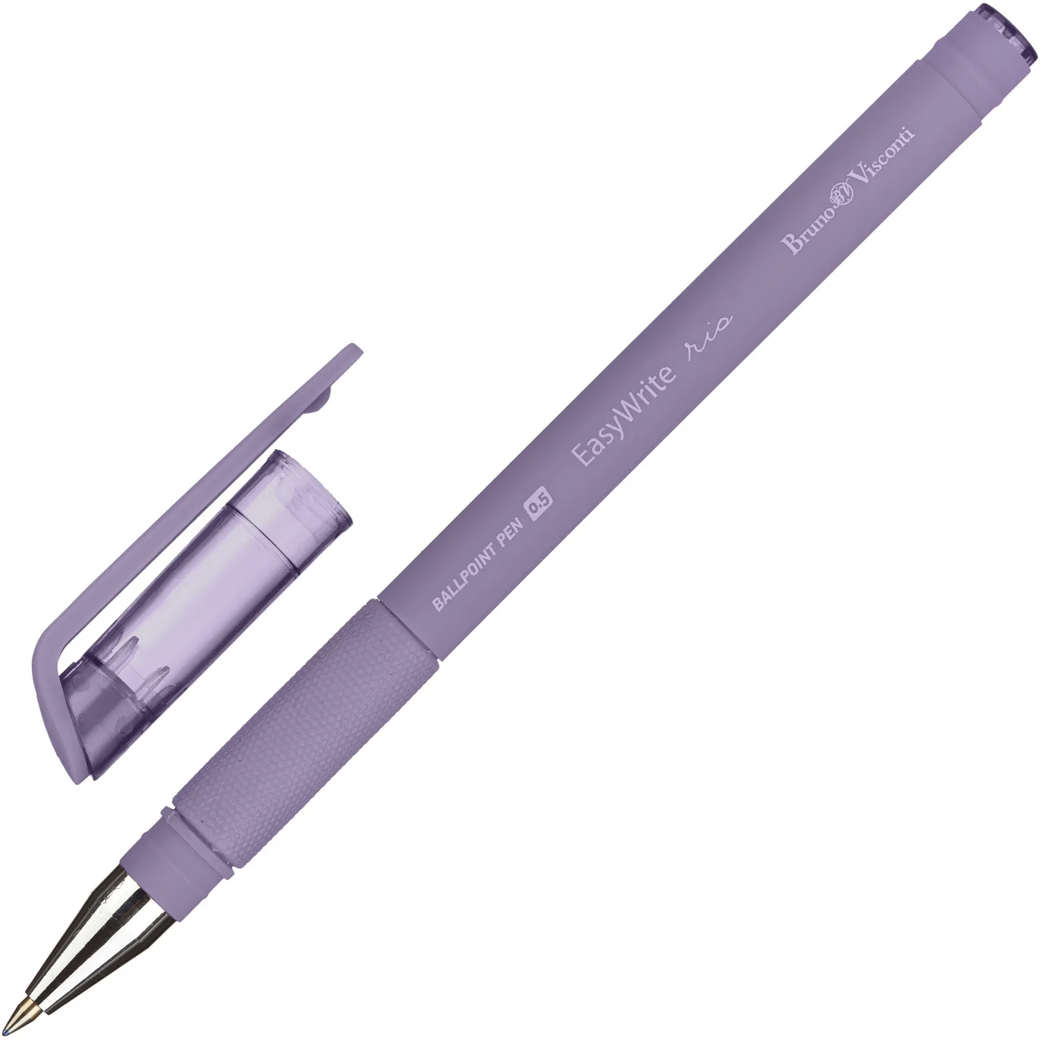 Ручка шариковая EasyWrite Rio синяя, прорезиненная зона, стержень сменный, пигментные чернила, наконечник 0,5 мм - Image 4